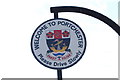 Welcome to Portchester sign (close up)