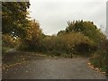 SJ8245 : Silverdale: junction of Park Road and footpath by Jonathan Hutchins