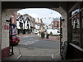 High Street from the entrance arch of the Pannier Market, Great Torrington, Devon