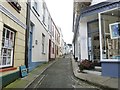 Bude Street, Appledore. Showing a resident cat