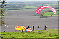 SU1063 : Hang gliders on Milk Hill by David Martin