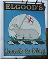 TL5293 : Sign for the Lamb & Flag in Welney by JThomas