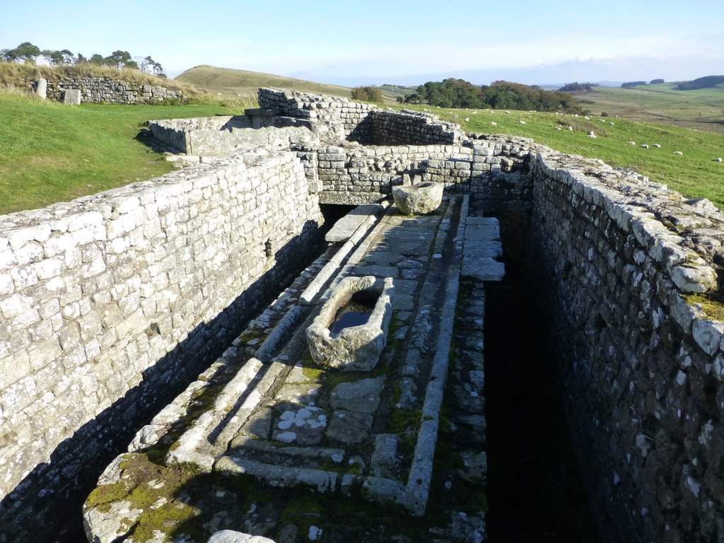 The latrines of Housesteads Roman Fort © Russel Wills :: Geograph ...