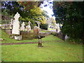 St Issells Church Saundersfoot - graveyard and birdbath