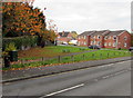 Benches at the edge of the Oldford Estate, Welshpool