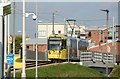 Tram approaching Baguley tram stop