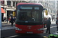View of a Scania Irizar electric bus at the Regent Street Motor Show