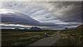 NC2709 : Looking west along the A837 towards the Inverpolly Mountains by Peter Moore
