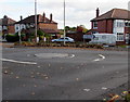 Mini-roundabout in the south of Whitchurch, Shropshire