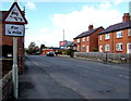 Warning sign - skid risk ahead, Rosemary Lane, Whitchurch, Shropshire