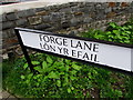 Forge Lane/L?n Yr Efail name sign, Pontypool