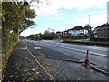 Stanningley Road with bus stop and cycle lane