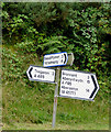 Signpost north-west of Tregaron, Ceredigion