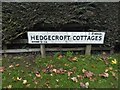 Sign to Hedgecroft Cottages, Ripley