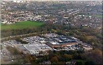 SJ8586 : Sainsbury's and John Lewis, Cheadle, from the air by Mike Pennington