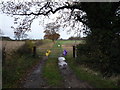 Gated farm track off the B6275