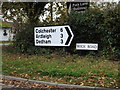 Roadsign & Wick Road sign on Wick Road