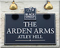 Sign for the Arden Arms, Atley Hill