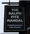 Sign for the Ralph Fitz Randal, Richmond