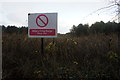 Warning sign on Altcar Rifle Range