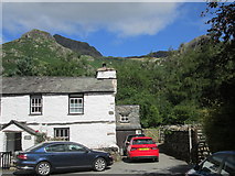 NY2906 : At the New Dungeon Ghyll Hotel, Great Langdale by Peter S