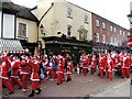 TQ7468 : Parade, Santa Fun Run, High Street, Rochester by Chris Whippet