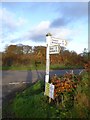 Signpost at Broaddown Cross