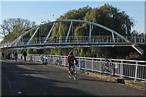 TL4659 : Riverside Bridge and bicycles by John Sutton