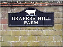 TM2374 : Drapers Hill Farm sign by Geographer
