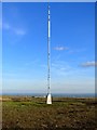 SD6514 : Winter Hill trig pillar and mast by Adam C Snape