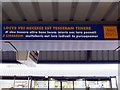 NZ3066 : Latin sign at Wallsend Metro Station by Andrew Curtis