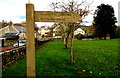 Woodland Walks sign in Llangattock