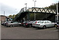 Whitchurch (Shropshire) railway station car park and footbridge