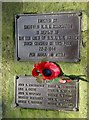 Memorial plaques in Endcliffe Park, Sheffield