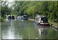 Narrowboats on the Grand Union Canal in Milton Keynes