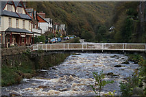 SS7249 : Footbridge over East Lyn River, Lynmouth by Ian S