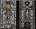 Yaxley; St. Mary the Virgin Church: The east window filled with medieval glass fragments