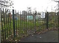 The entrance to Windmill Lane Allotments, Bushey Heath