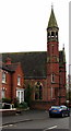 Slender church tower, Shifnal