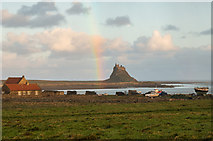 NU1241 : Rainbow on Holy Island by Ian Capper