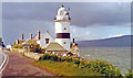 NS2075 : Cloch Point Lighthouse on a stormy day, 1994 by Ben Brooksbank