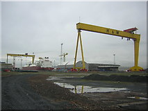J3575 : View into the Harland and Wolff yard from the south, Queen's Island, Belfast by Christopher Hilton