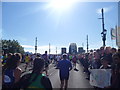 Approaching the Tyne Bridge on Great North Run day 2015