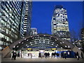 TQ3780 : Canary Wharf tube station, Jubilee Line - west entrance by Mike Quinn