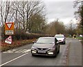 Give way 140 yards ahead, Newport Road, Cosford