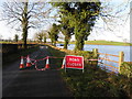 Road closed at Annaghroe Road, Culligan