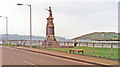 Lochinver: War Memorial and SW towards the sea, 1994