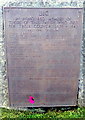 NB4134 : Lewis War Memorial WWII Plaque - Uig Parish - Eastern Division & Western Division by John Lucas