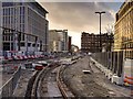 SJ8398 : Second City Crossing Line at St Peter's Square (December 2015) by David Dixon