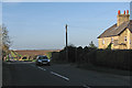 Dotterell Hall cottages and distant Cambridge